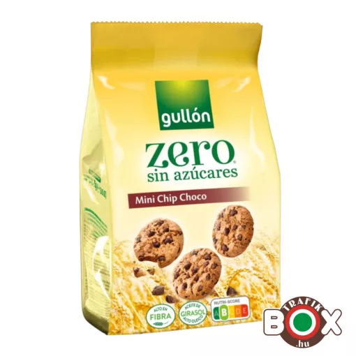 Gullón mini chip choco zero keksz csokoládé darabkákkal, édesítőszerrel 75 g