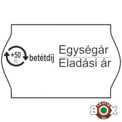 Árazócímke - 26x16 mm + 50Ft betétdíj (1000db)