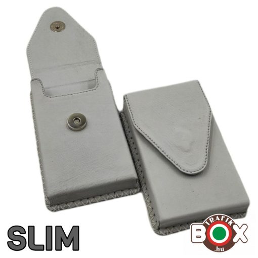 Valódi Bőr Cigaretta tartó Slim (Kézzel készített) törtfehér 0126