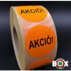   Körcimke 35mm fluo Narancs színben AKCIÓ felirattal 2000 db/tekercs