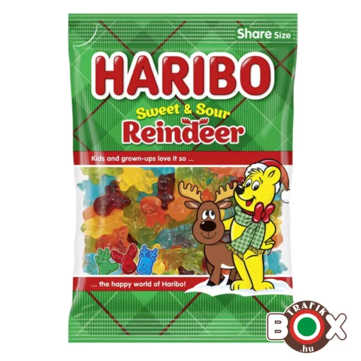 HARIBO Sweet & Sour Reindeer gumicukor 160g 