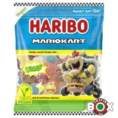   HARIBO Mario Kart Sauer savanyú, gyümölcsízű kandírozott gumicukorka, részben kóla ízesítéssel 160g