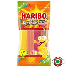   HARIBO Pasta Basta F!ZZ savanyú, gyümölcs és kólaízű kandírozott gumicukorka 80g