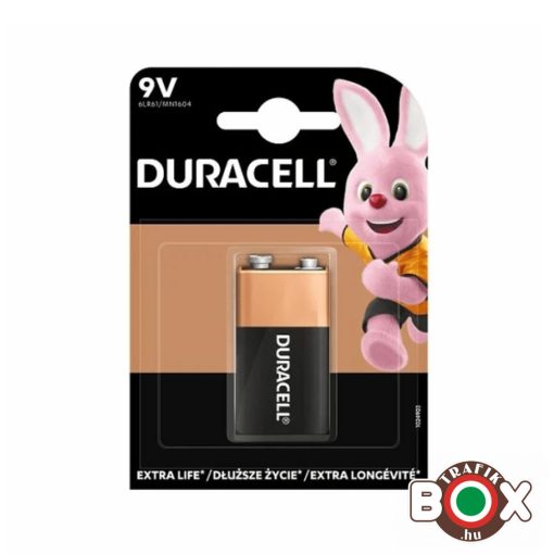 DURACELL alkáli elem, 9V 1db