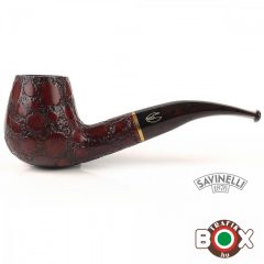   Savinelli Alligator Brown 628, prémium pipa díszdobozban 11683-628