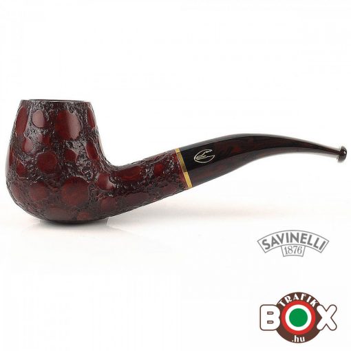 Savinelli Alligator Brown 628, prémium pipa díszdobozban 11683-628