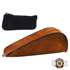 Pipatartó, világosbarna, bőr 19x7x6 cm 17056