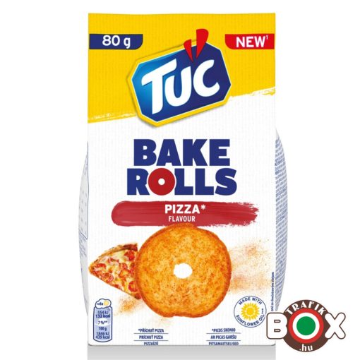 TUC Bake Rolls Pizza ízű kétszersült 80g