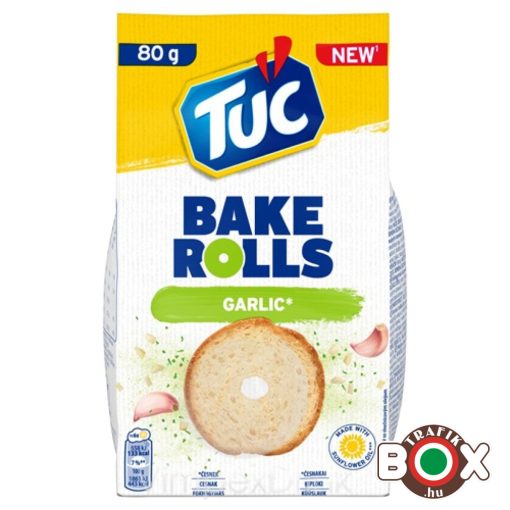 TUC Bake Rolls Fokhagymás kétszersült 80g