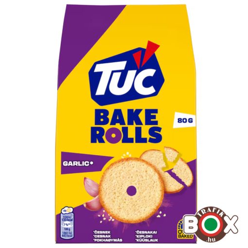 TUC Bake Rolls Fokhagymás kétszersült 80g