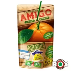 Amigó narancs ízű ital, szívószálas 200 ml