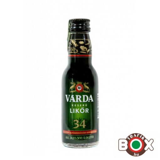 Várda keserű likőr 0,04L. 34,5%