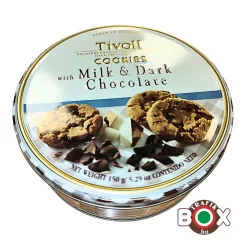 TIVOLI Tej- és étcsokoldés kekszek kókusszal 150g