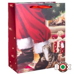 Dísztasak Mikulás+Cica 26x32x12 cm 349413