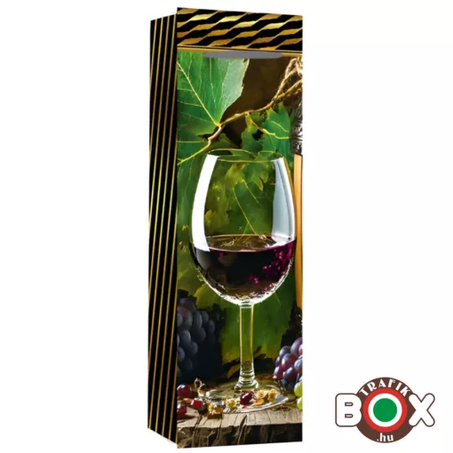 DÍSZTASAK Boros matt, vörösbor pohárban szőlő levéllel 370465