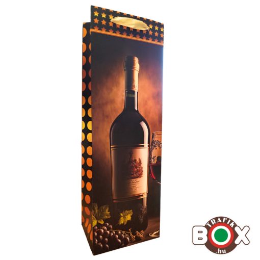 Dísztasak, italos Elegáns Vörösbor + pohár 36 x 12 x 9 cm 370470