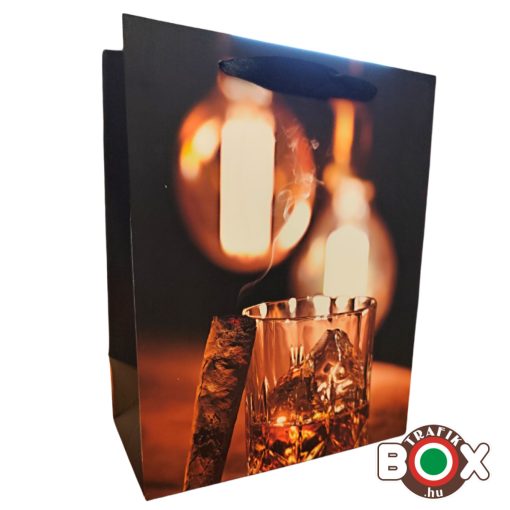 Dísztasak, italos Whiskey jéggel kicsi 23 x 18 x 10 cm 370474