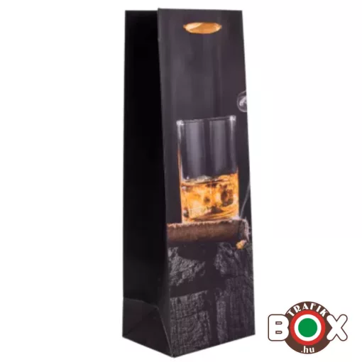 Dísztasak italos Boros Whisky+füstölő szivar 36*12*9 cm 370623