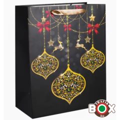 Dísztasak Fekete-Piros-Arany Díszek 18x23 cm 371037