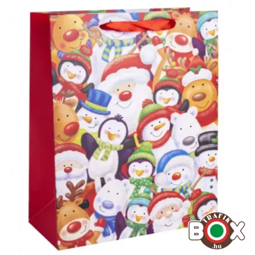 Dísztasak L Sok Pingvin és Hóember 26*32 371124