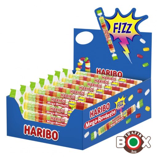 HARIBO MEGA-Roulette FIZZ Savanyú Gyümölcs ízű gumicukor 45g