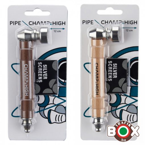 Fémpipa CHAMP Bliszterezett, Fa szárral, szűrővel, 12 cm 40506190
