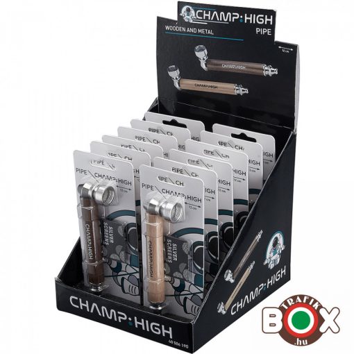 Fémpipa CHAMP Bliszterezett, Fa szárral, szűrővel, 12 cm 40506190
