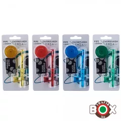   Üvegpipa CHAMP 9 cm, bliszterezett szett Őrlő, Pipa, Szűrő 40506214
