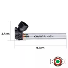 Üvegpipa CHAMP Koponya 9,5 cm, bliszterezett szett Őrlő, Pipa, Szűrő 40506215