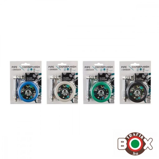 CHAMP HIGH bliszterezett pipa szett, Őrlő, Pipa, Szűrő 40506227