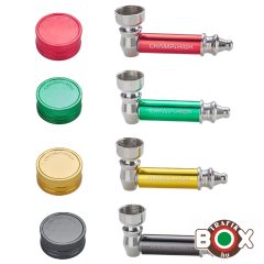   Fémpipa CHAMP HIGH 6,5 cm + fém őrlő 4,2 cm, 3 részes, bliszterezett 40506277