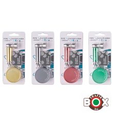 Fémpipa CHAMP HIGH 6,5 cm + fém őrlő 4,2 cm, 3 részes, bliszterezett 40506277