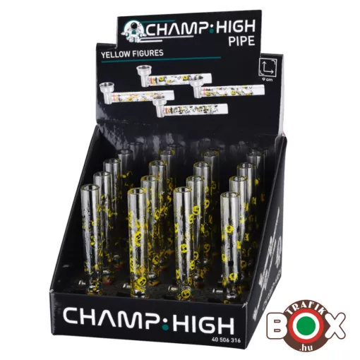 Üvegpipa CHAMP 9 cm Yellow Figures 40506316