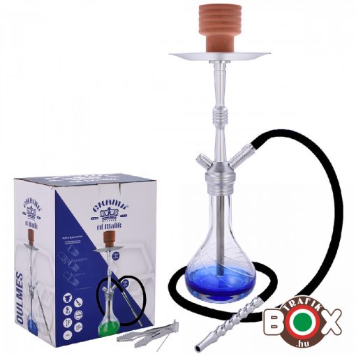 Vízipipa CHAMP AL MALIK, Prémium Gyorscsatlakozós Rendszer, Mosható Csöves, Oulmes 55 cm Kék 40508044