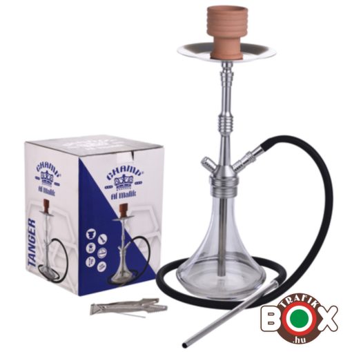 Vízipipa CHAMP AL MALIK TANGER kézzel készített üveg és aluminum 50cm 40508109