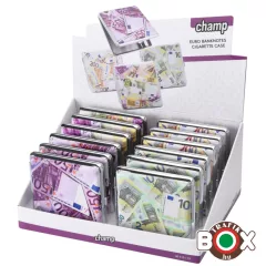   Cigarettatárca Champ Euro Bankjegyek, Fém  20 szálas 40519119