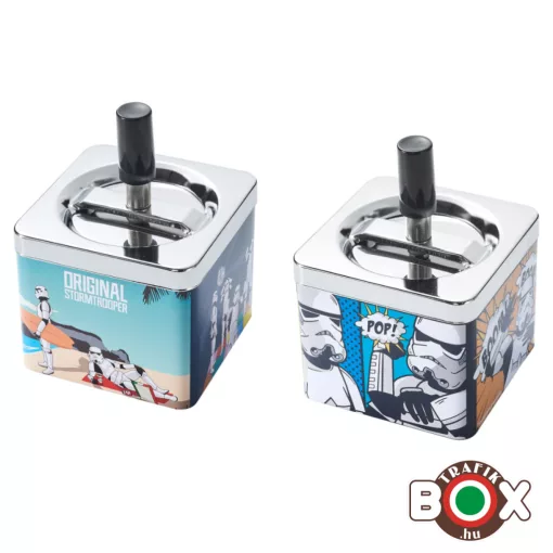 Champ Star Wars Stormtrooper Bepörgetős, Szögletes Hamuzó 12*8,5 cm 40519177