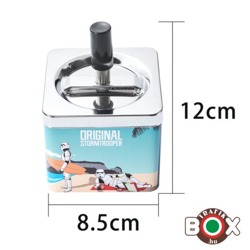 Champ Star Wars Stormtrooper Bepörgetős, Szögletes Hamuzó 12*8,5 cm 40519177