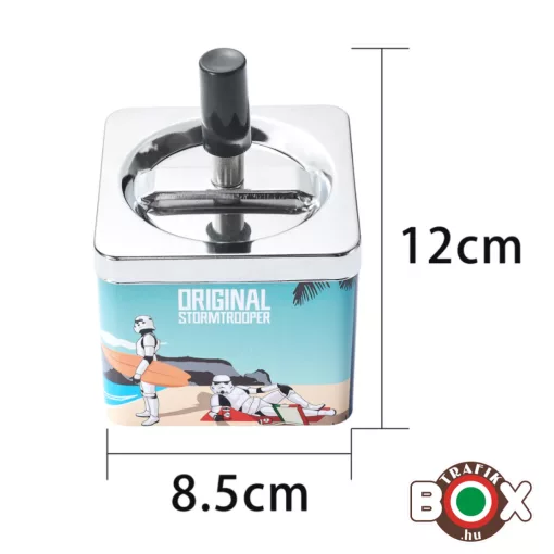 Champ Star Wars Stormtrooper Bepörgetős, Szögletes Hamuzó 12*8,5 cm 40519177