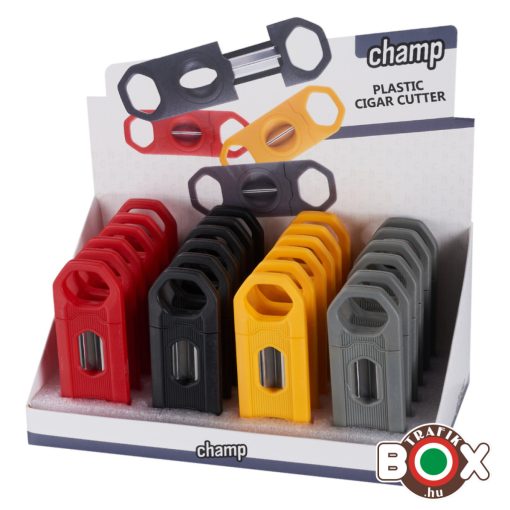 CHAMP műanyag szivarvágó színes 12 cm 40519205