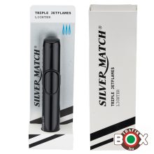 Öngyújtó SILVER MATCH KOPPENHÁGA elektromos, tripla Jet lángú  40674354