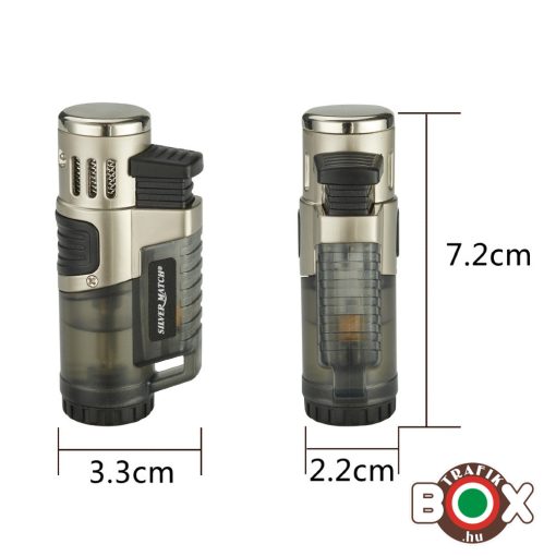 Öngyújtó SILVER MATCH HELSINKI elektromos, tripla Jet lángú 40674362