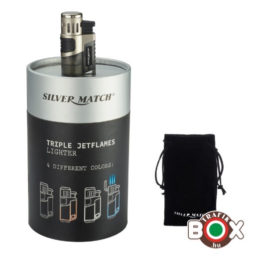 Öngyújtó SILVER MATCH HELSINKI elektromos, tripla Jet lángú 40674362