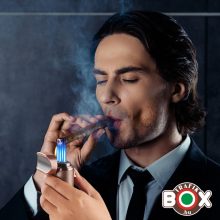 SILVER MATCH MONACO Szivargyújtó, szivartartós, fém, 4 jet lánggal, díszdobozban 40674372