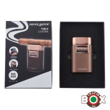 SILVER MATCH MONACO Szivargyújtó, szivartartós, fém, 4 jet lánggal, díszdobozban 40674372