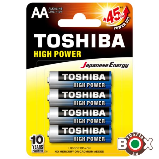 TOSHIBA alkáli elem AA LR6/1.5V  4 db/bliszter 40700100