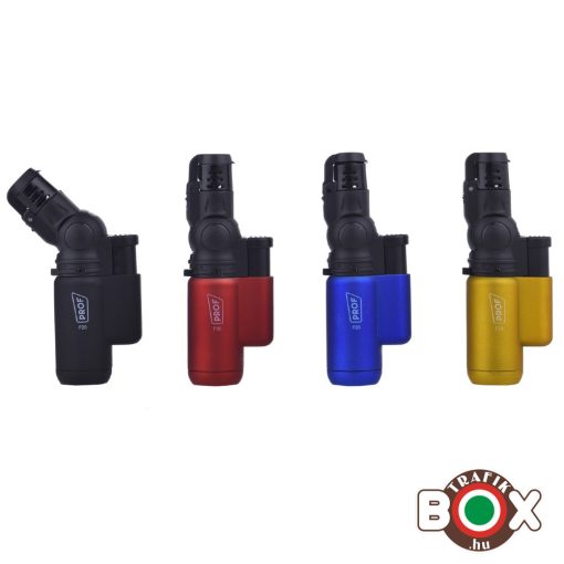 Öngyújtó PROF Jet lángú Matt színek, kupakos állítható fejrész 40804616