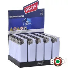 Feliratozott Öngyújtó PROF elektromos Fehér - Ezüst Kupakkal 41804613-F