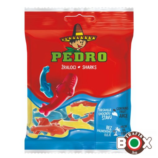 Pedro Sharks gumicukor 80g 43438