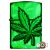 46253 Zippo Öngyújtó Glowing Cannabis Design